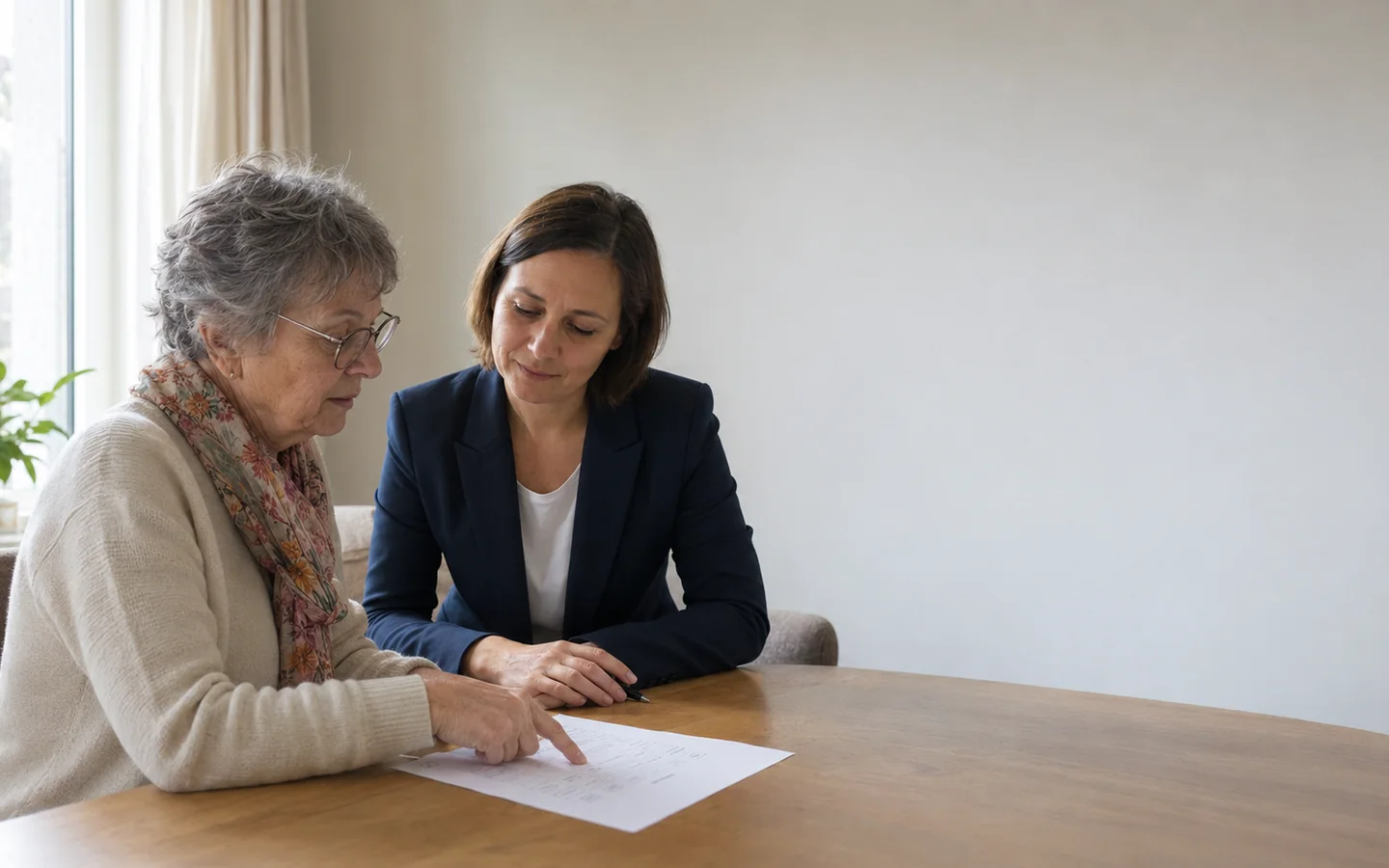 Des seniors consultent calmement des informations générales